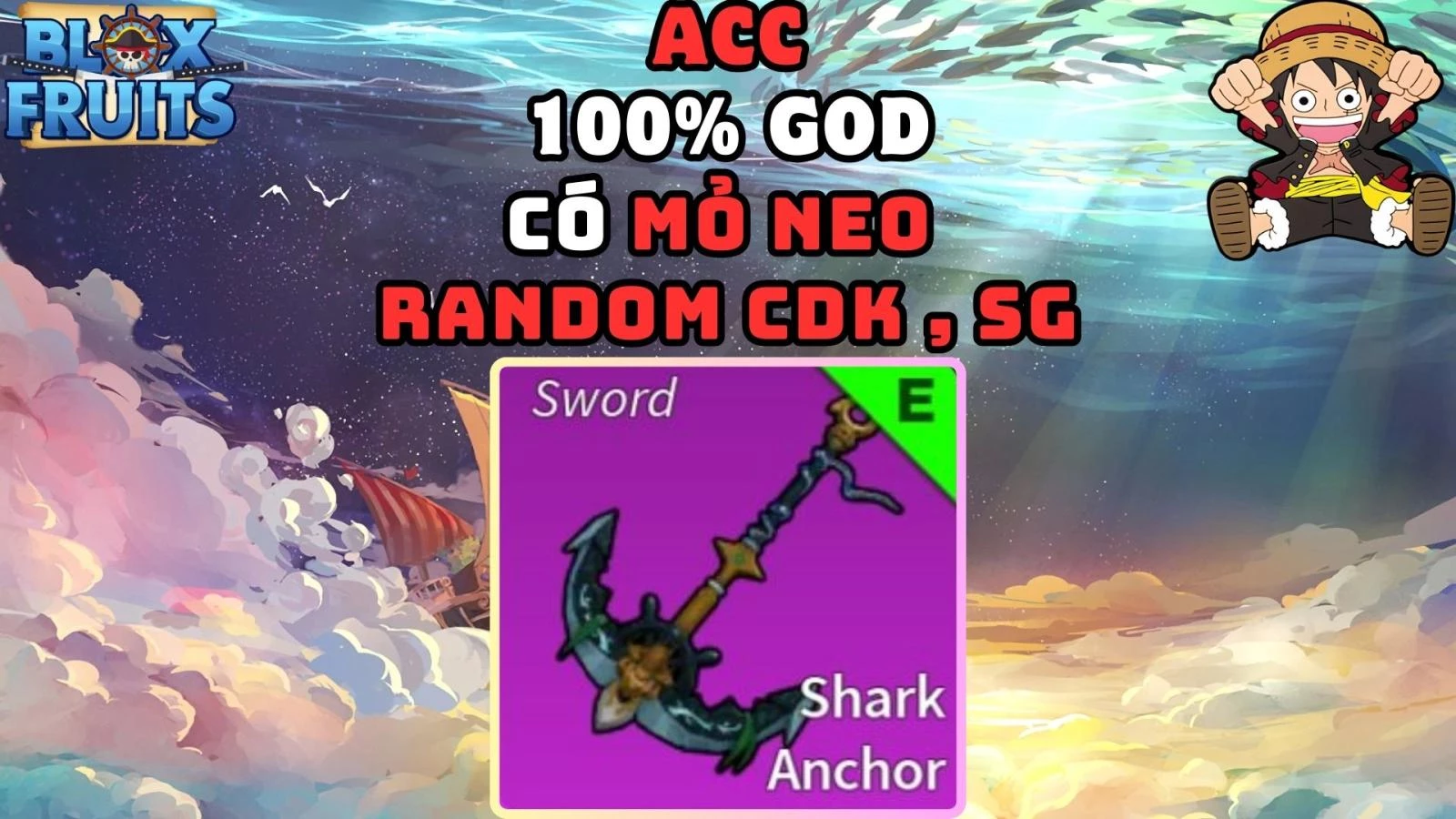 Godhuman Mỏ Neo Random Cdk, Sg 50k